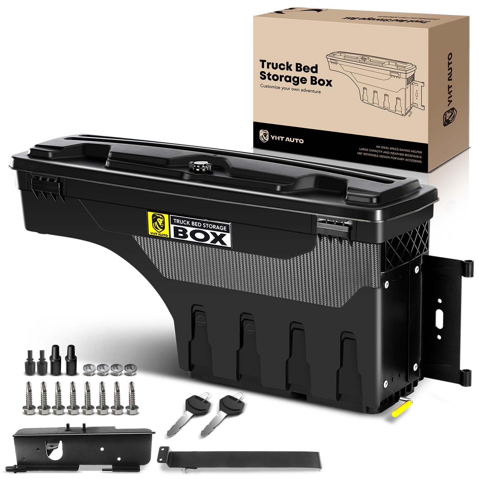 Amazon.com: YHTAUTO Truck Bed Storage Tool Box Lockable Compatible